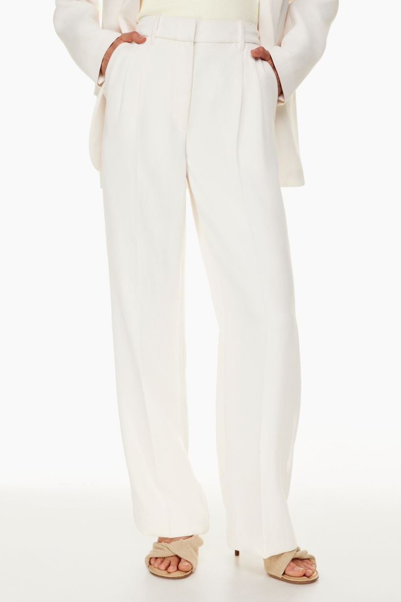 Women's Woven Tailored High Waisted Wide Leg Trousers