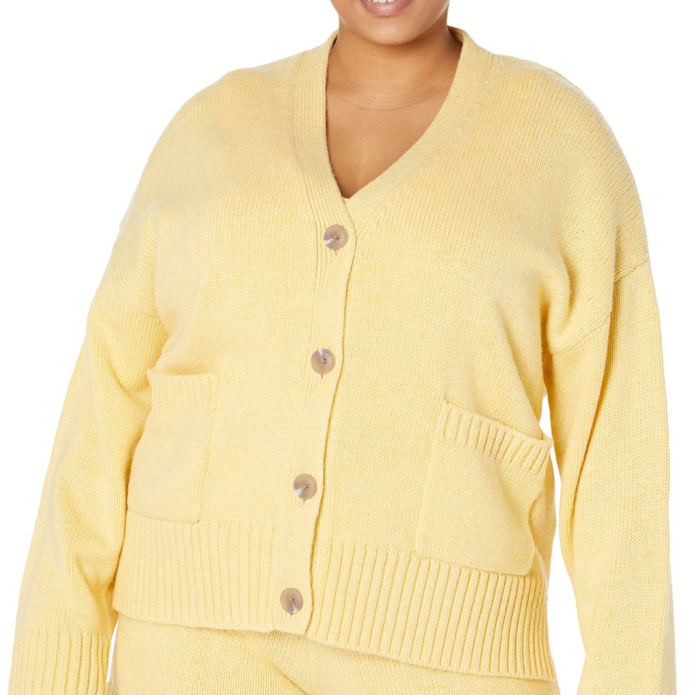 Chunky Button Front Pocket Ribbed Cardigan