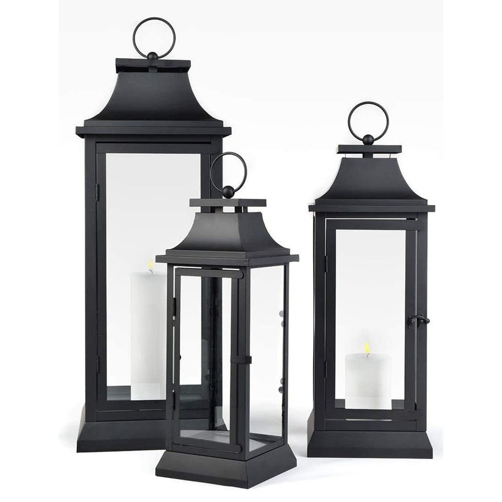 Black Hurricane Lanterns 