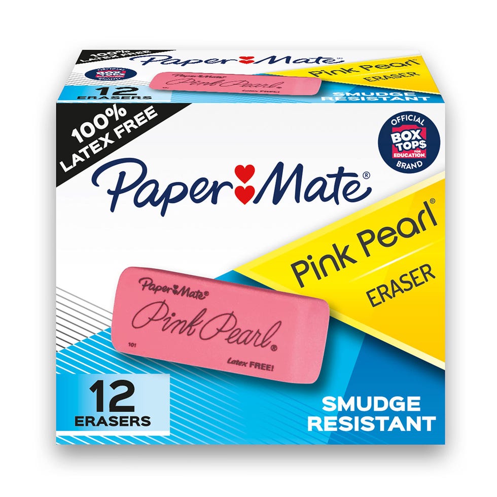 Pink Pearl Erasers, 12-Count