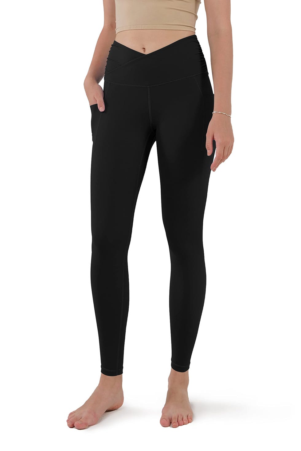 Gathered Cross Waist 7/8 Yoga Pants Gathered Cross Waist 7/8 Yoga Pants