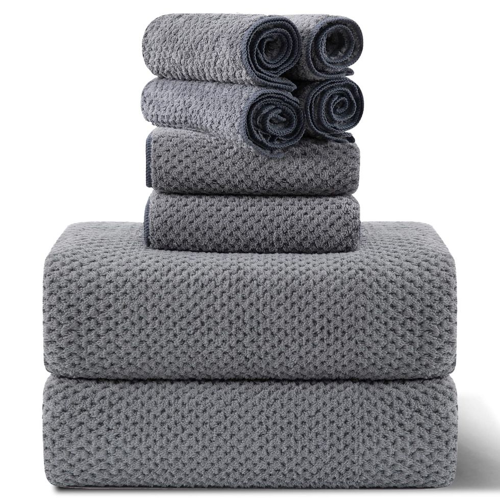Truly Lou Harbor Stripe 100% Cotton Towel Set, Textured Bath Towel