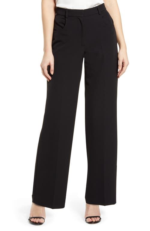 Relaxed stretch-crepe straight-leg pants