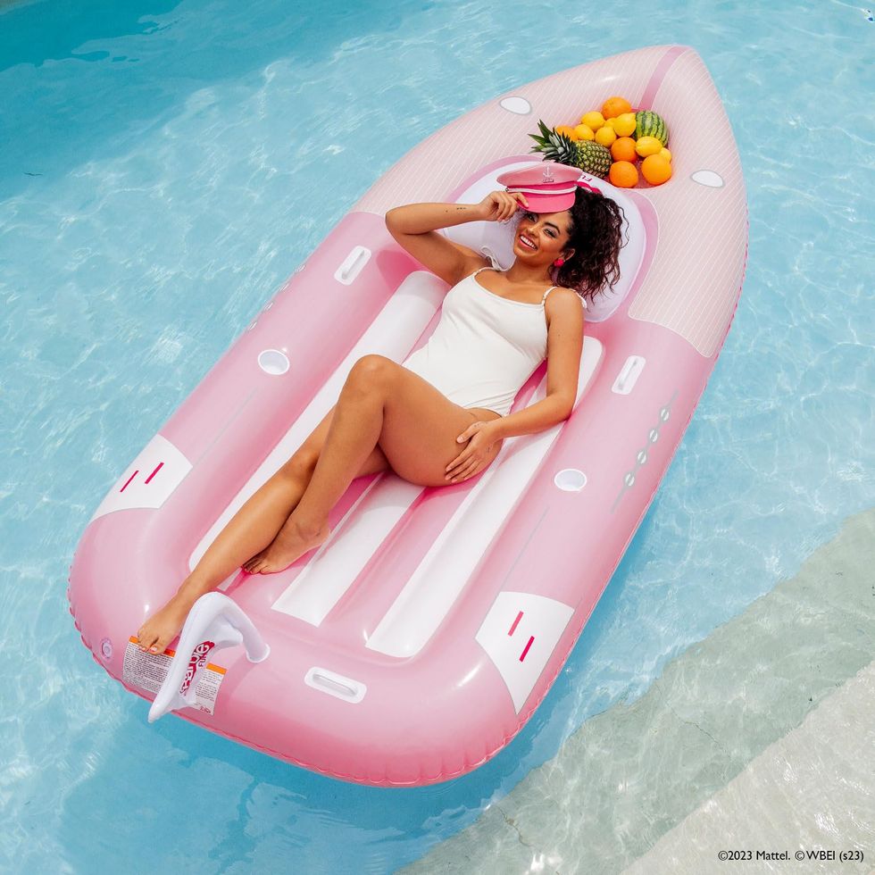 x Barbie the Movie Speed Boat Inflatable Pool Float