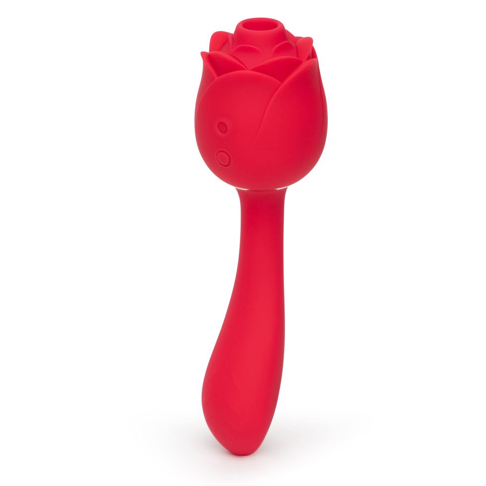 Floral Fantasy Rose Clitoral Suction Stimulator with G-Spot Vibrator
