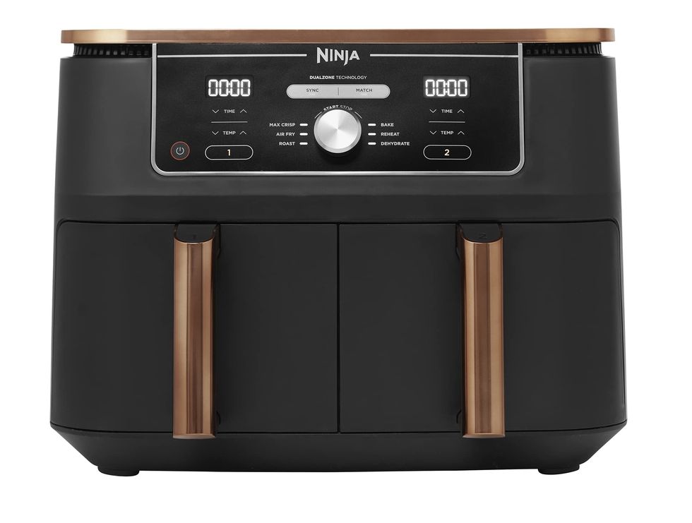 Ninja Foodi Dual Zone Air Fryer MAX + Tongs, 9.5 L, 2470 W, 2 Drawers