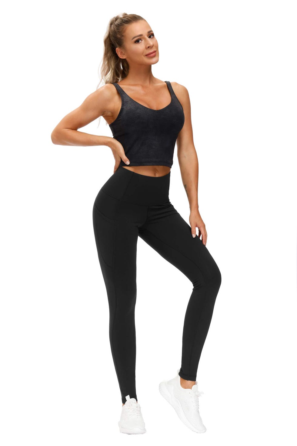 High-Waisted Yoga Pants with Pockets