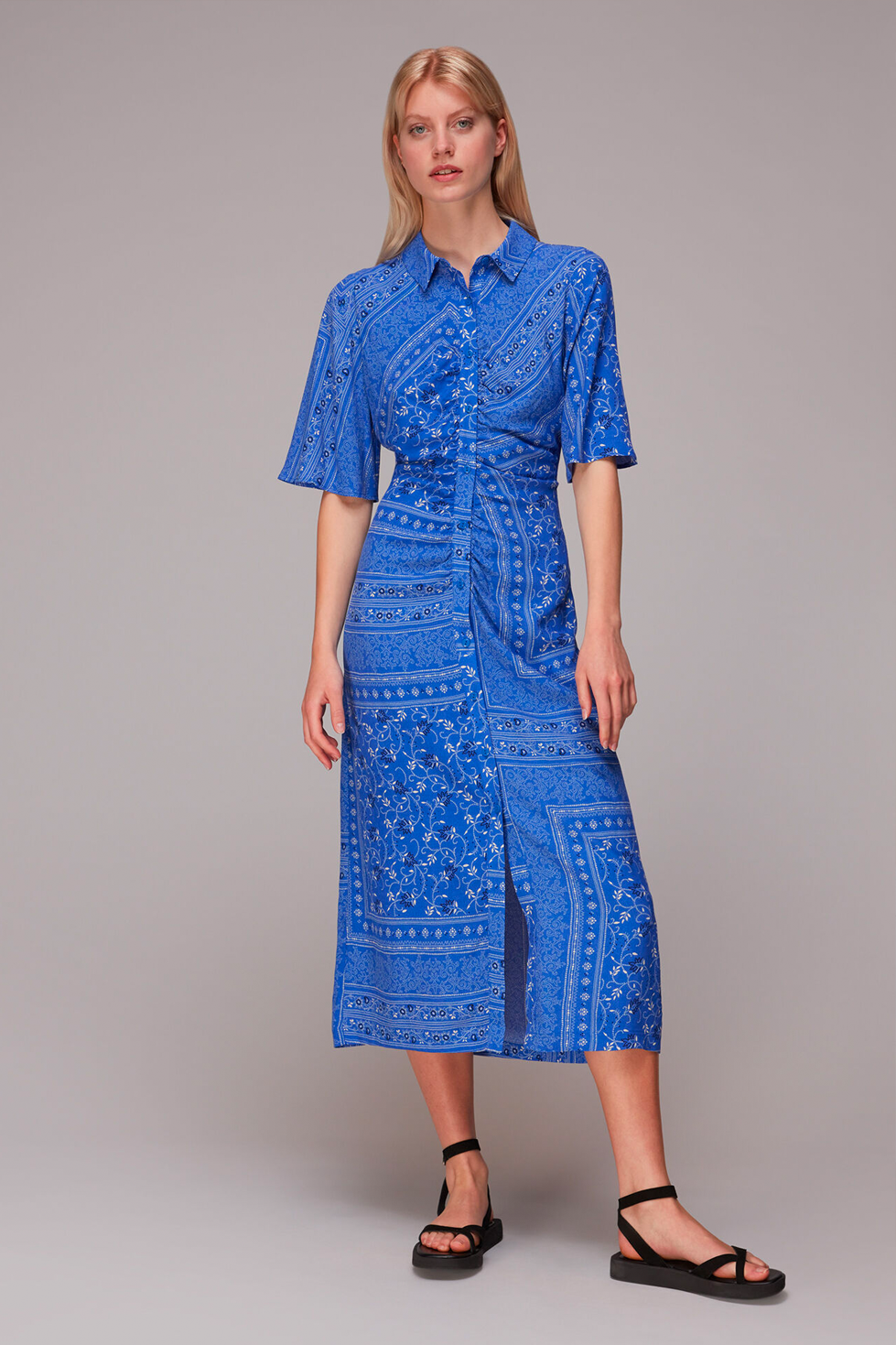 Bandana Spot Print Shirt Dress, now £85