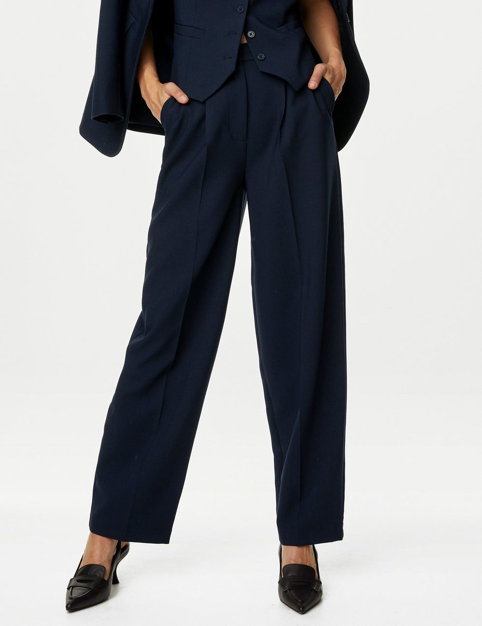 Pleat Front Relaxed Trousers