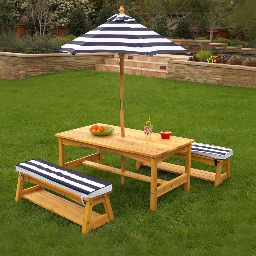 KidKraft Wooden Garden Table and Bench Set