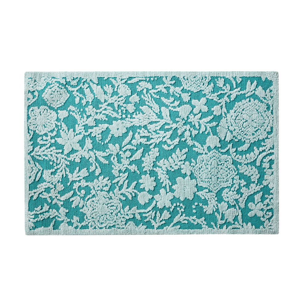 The Pioneer Woman Tonal Toss Microfiber Blue Accent Rug