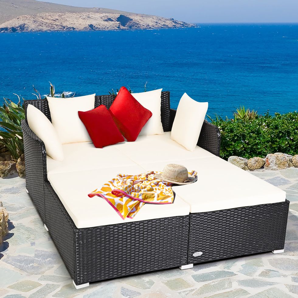 Outdoor Patio Rattan Daybed