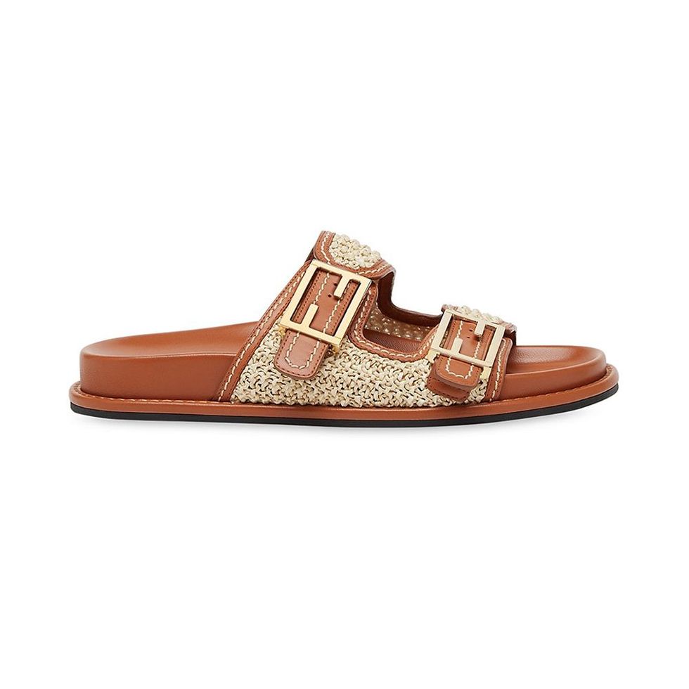 Two-Strap FF Buckle Sandals