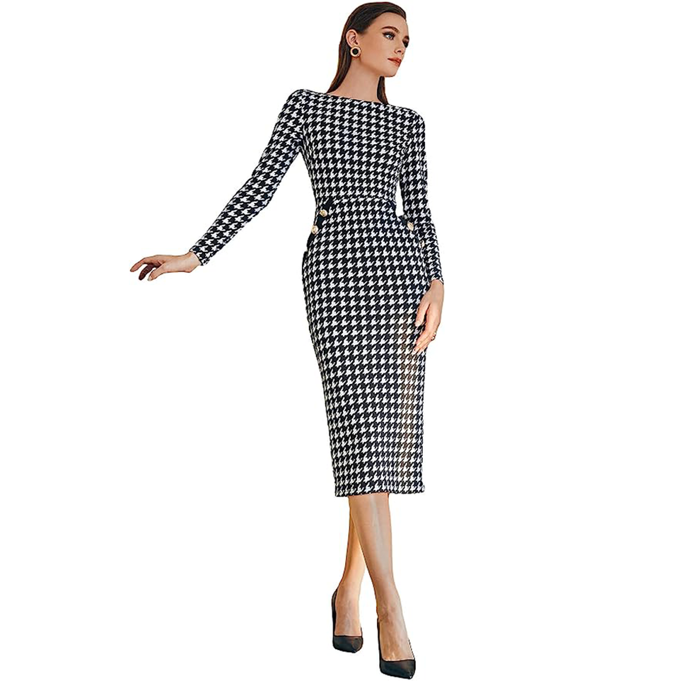  Houndstooth Dress