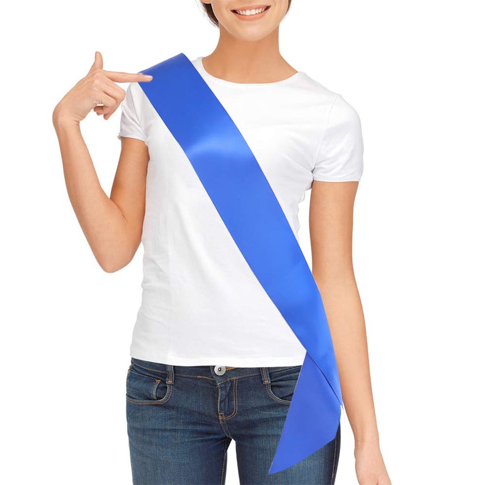 Blue Satin Sash