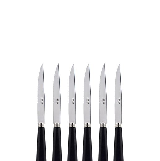 Rustic Style Steak Knife Set in 6 different woods Smooth Blade - I