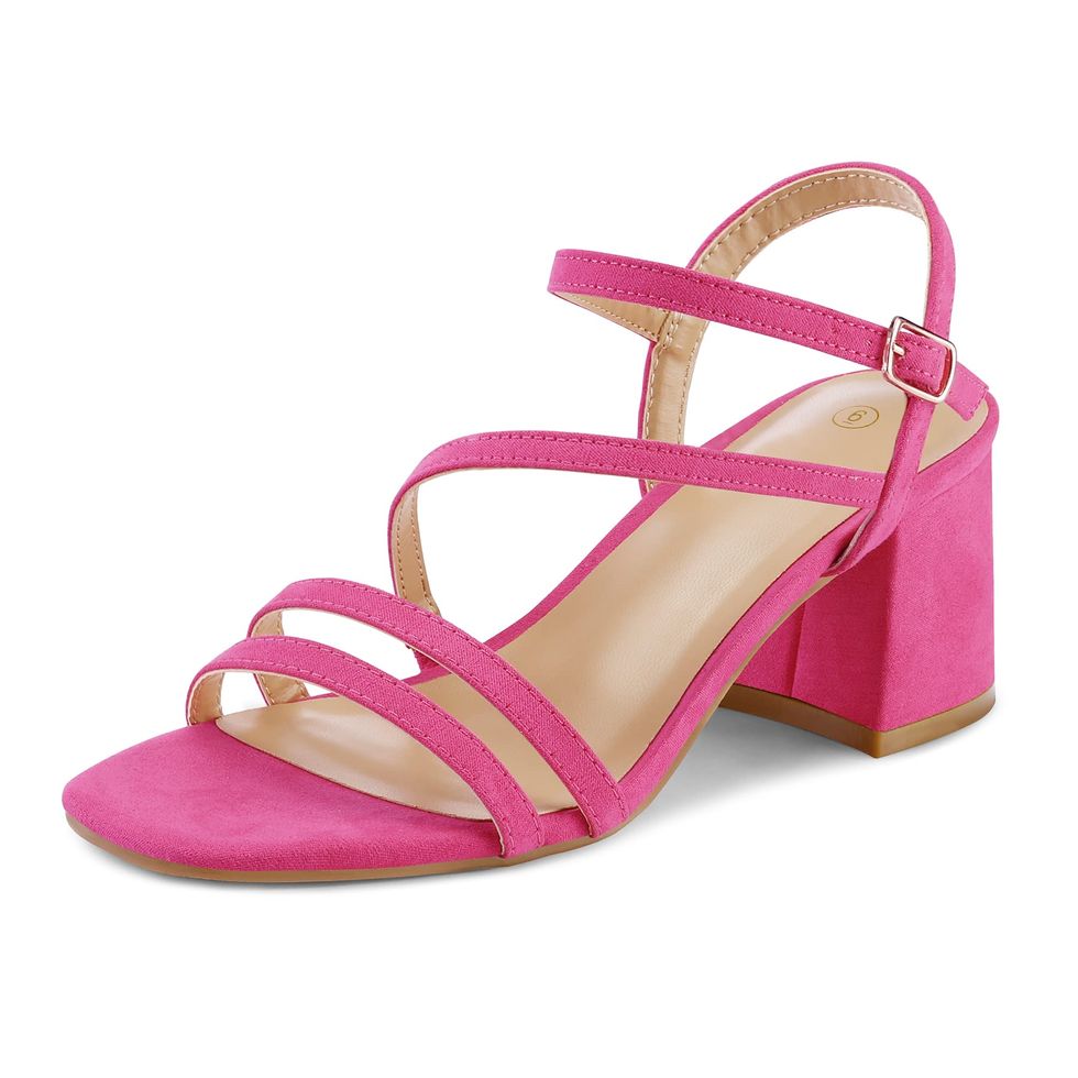 Strappy Low Chunky Block Heel Sandals