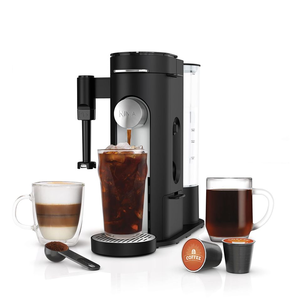 Instant Solo 2-in-1 Single Serve Coffee Maker for Ground Coffee or K-Cup  Pods with 3 Brew Sizes, White