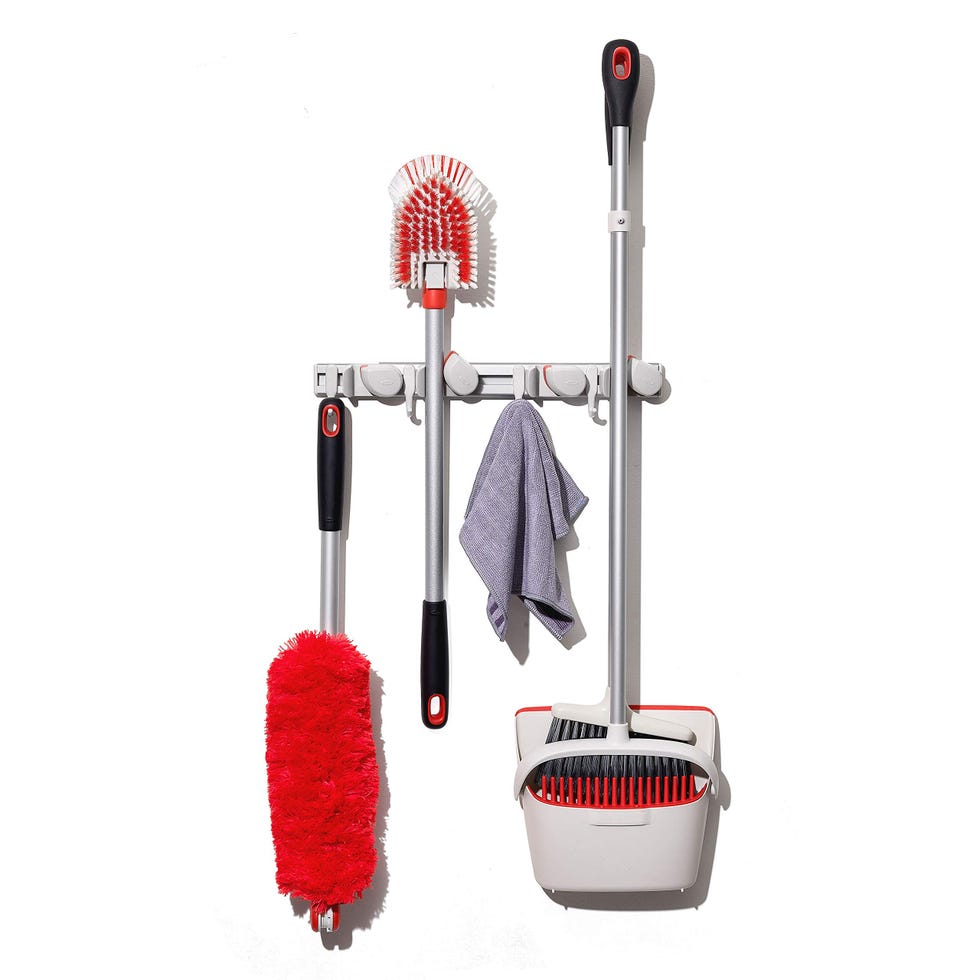 Wall-Mounted Mop and Broom Organiser
