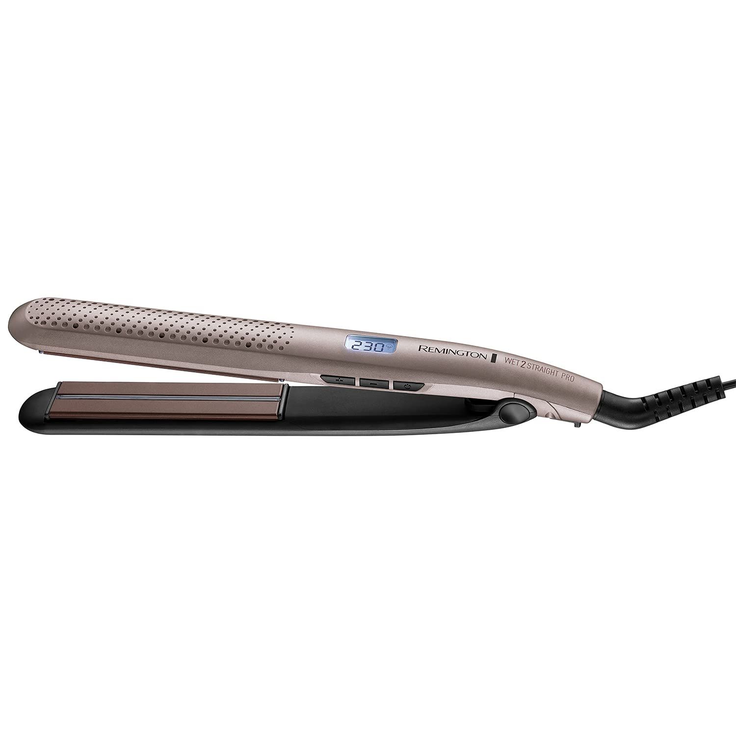 Wet hair outlet straightener