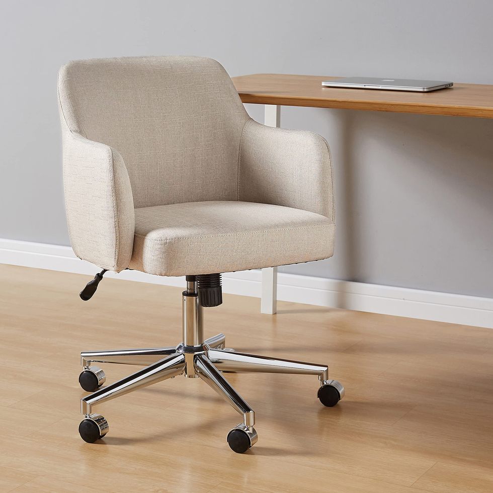 Upholstered Rolling Desk Chair 