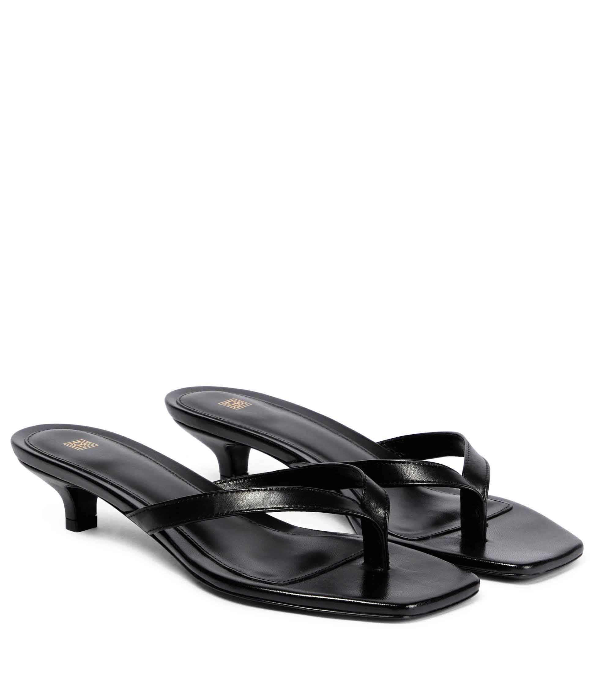 All black best sale thong sandals