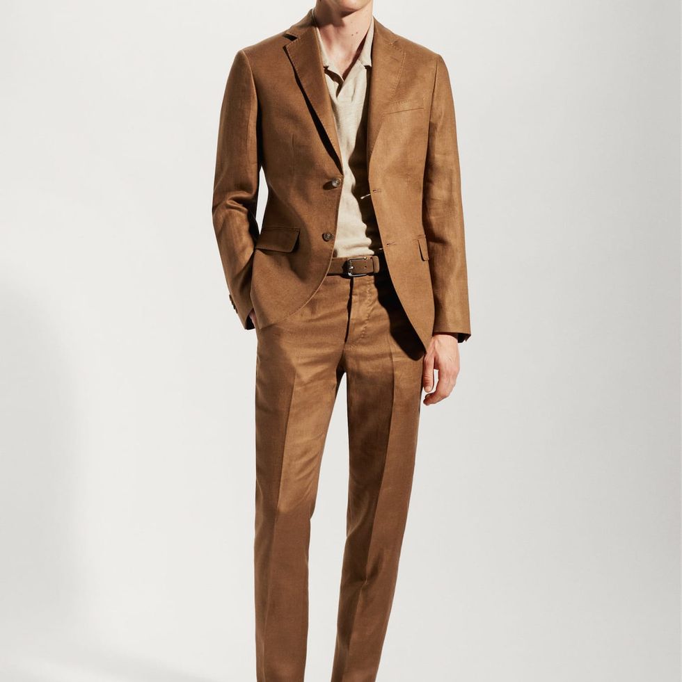100% Linen Slim-fit Suit Blazer