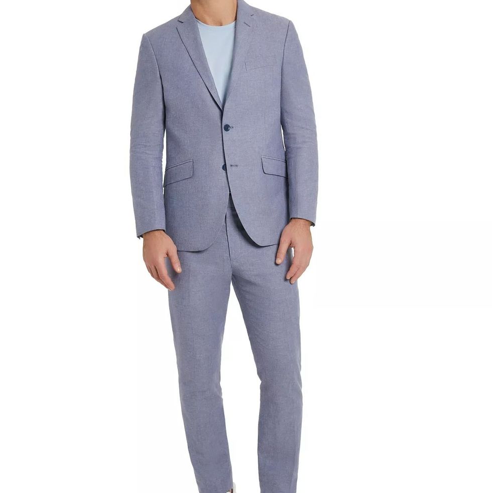 Reaction Slim-Fit Stretch Linen Solid Suit