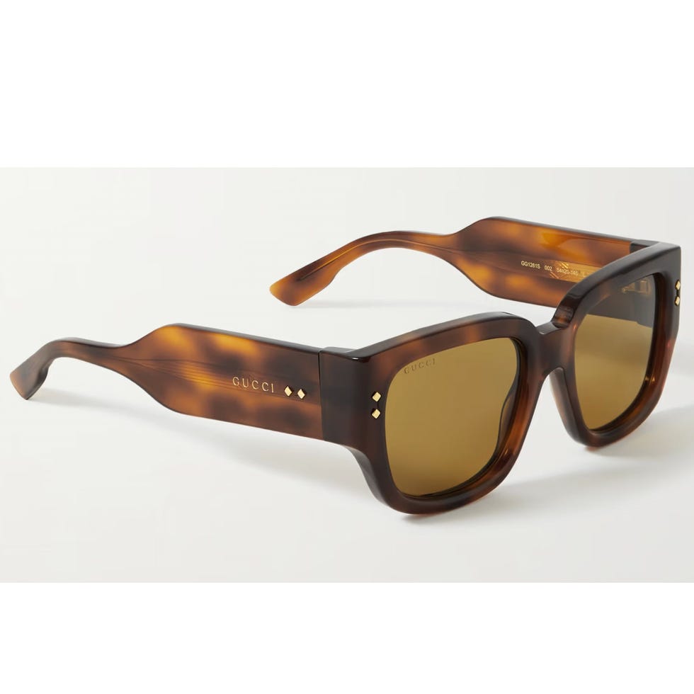 Square-Frame Tortoiseshell Acetate Sunglasses