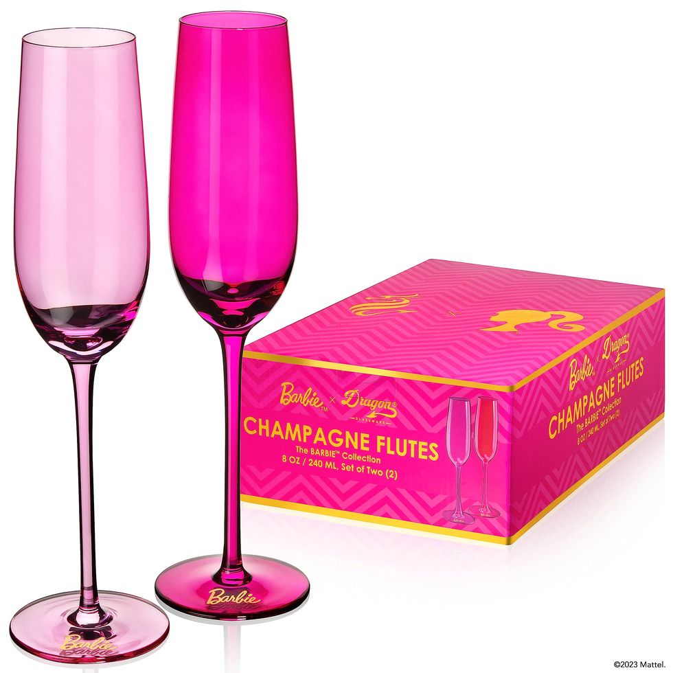 Dragon Glassware x Barbie Champagne Flutes