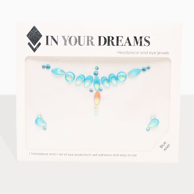In Your Dreams Blue Ariel Shell Face Jewels