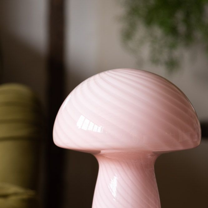 Mushroom Shaped Pink Table Lamp