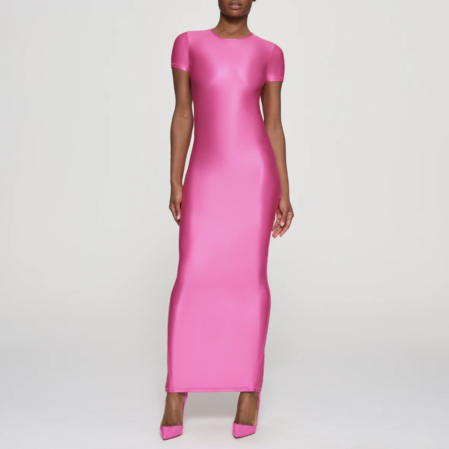 Mesh Long Sleeve Bodycon Dress | Short hot pink dress, Hot pink mini dress, Neon  pink dress outfit