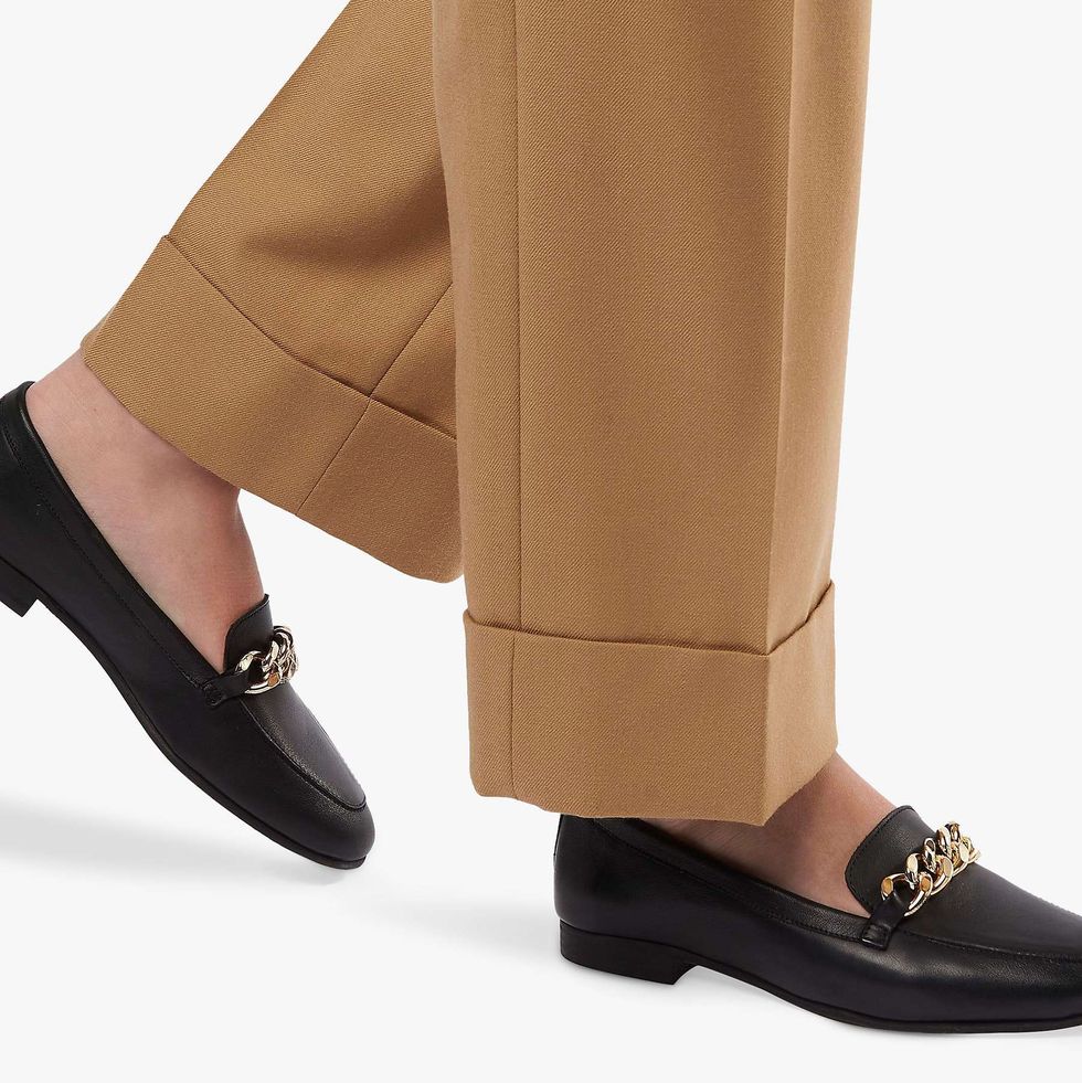 Goldsmith Leather Chain Detail Loafers
