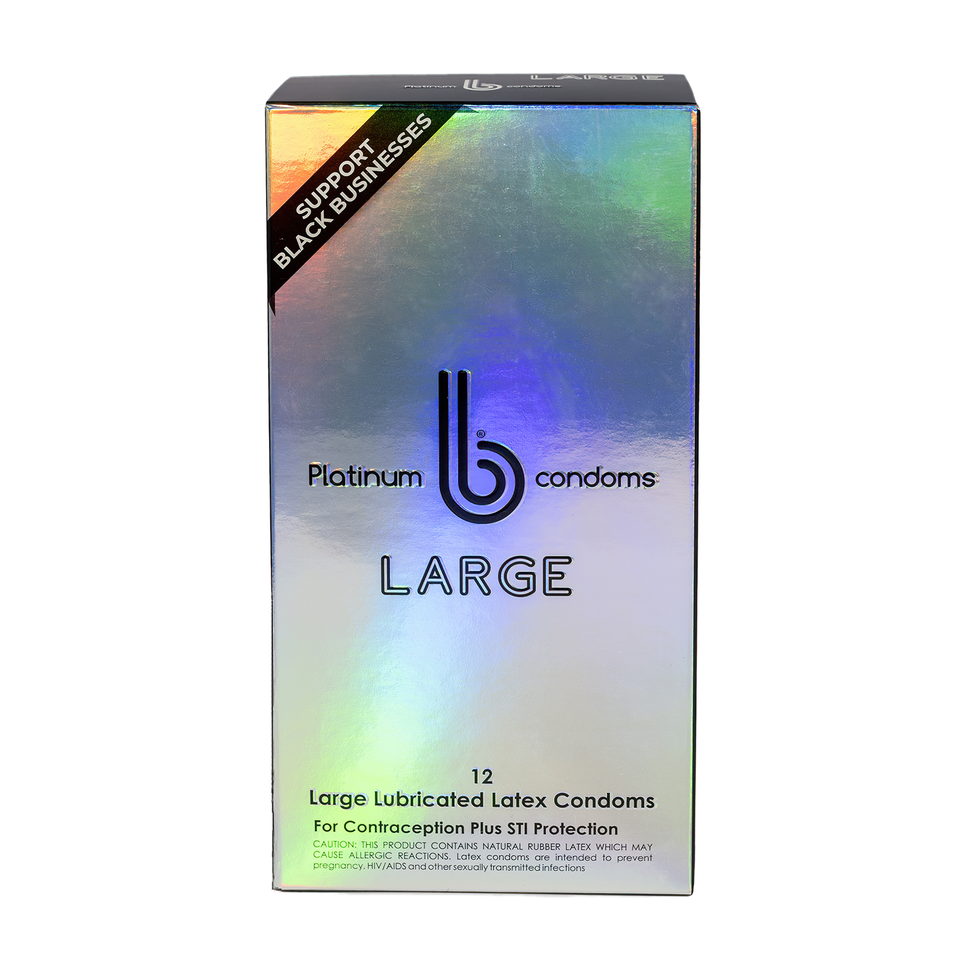 Large Platinum B Condoms