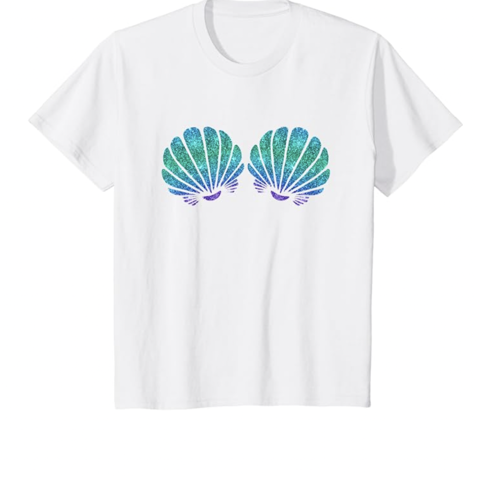 Kid's Mermaid Sea Shell Bra T-Shirt