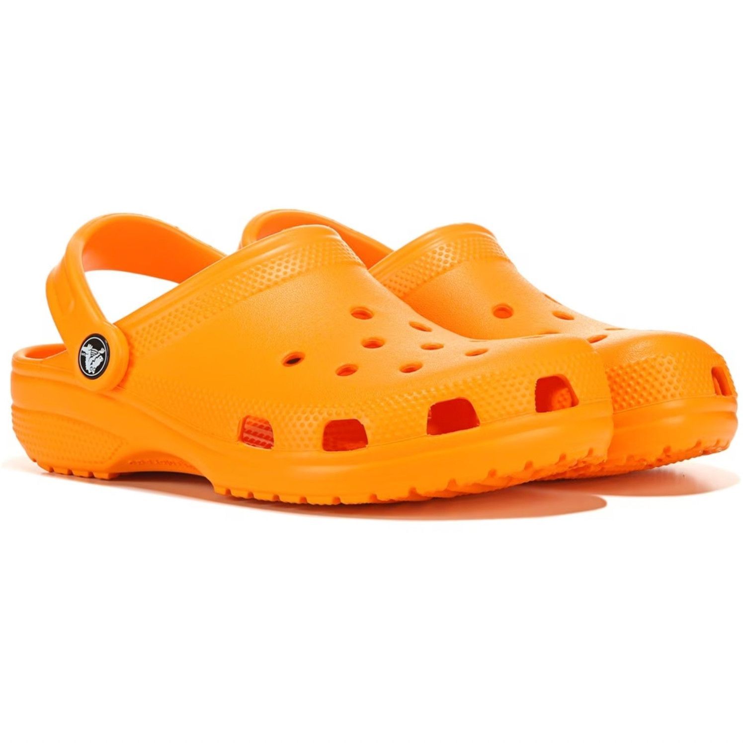 Orange crocs with online fur