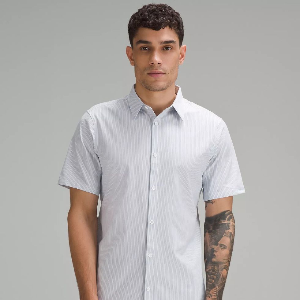 Men Plain Short Sleeve Buttons Down Shirt Formal Work Dress Shirt