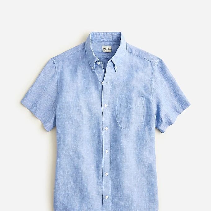 Love Boat Shirt Print, Crop Linen Shirt
