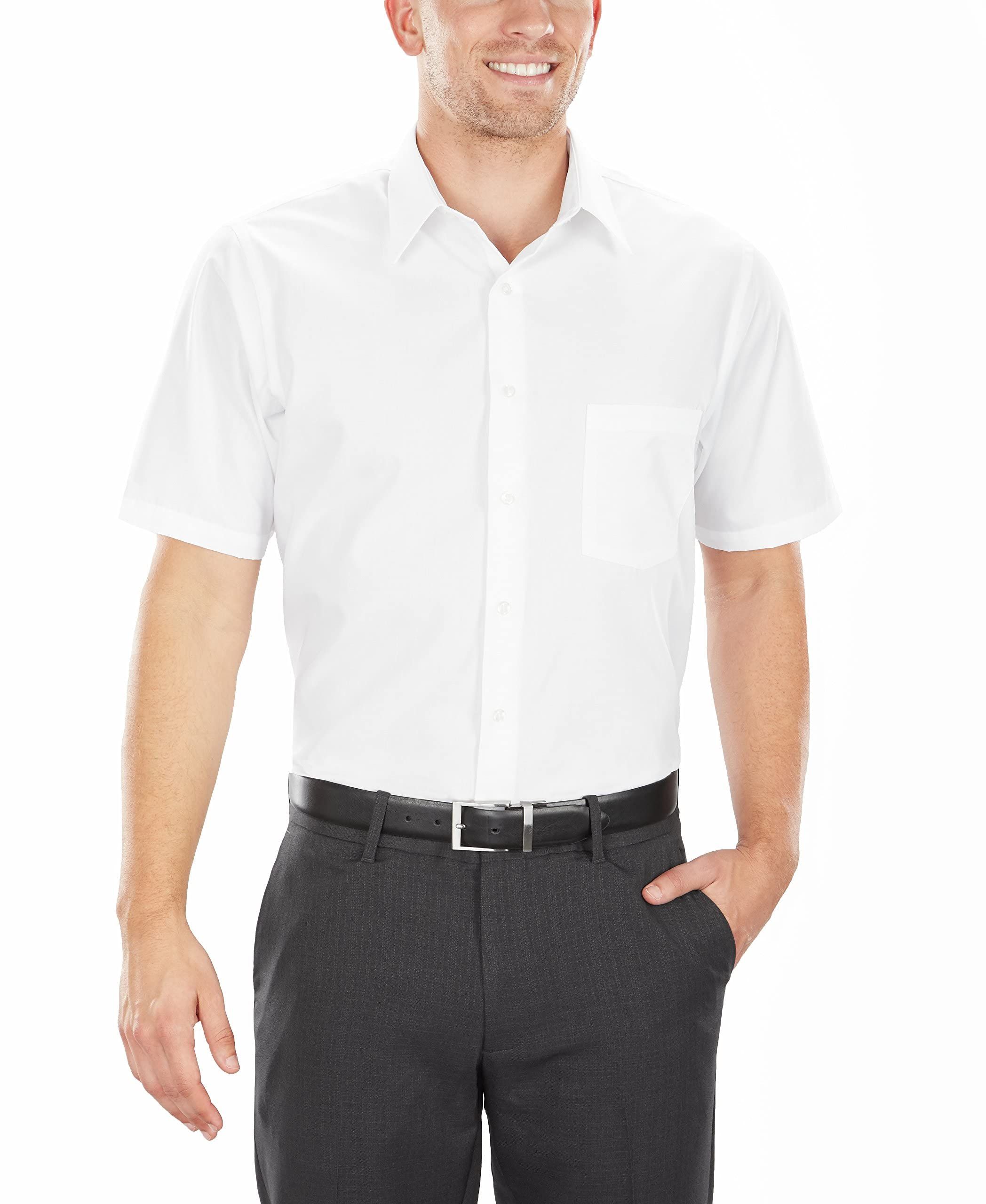 Van heusen men's flex stretch hot sale short sleeve non iron shirt