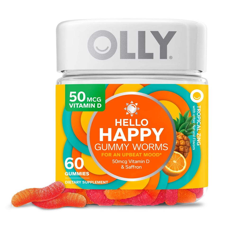 Hello Happy Gummy Worms Vitamin D Adult Chewable Supplement