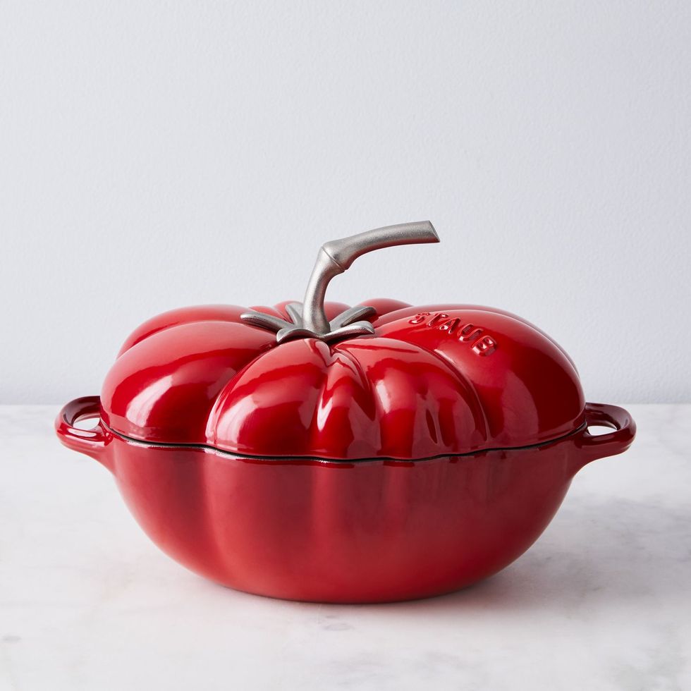 Enameled Cast-Iron Tomato Cocotte