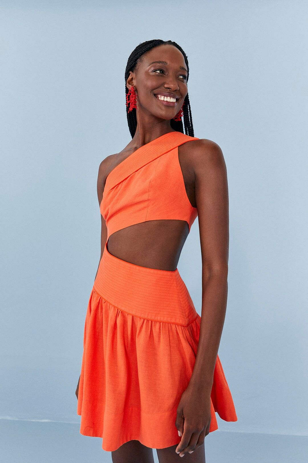 Cut out orange outlet dress