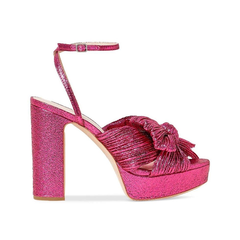 Natalia Pleated Knot Platform Sandals