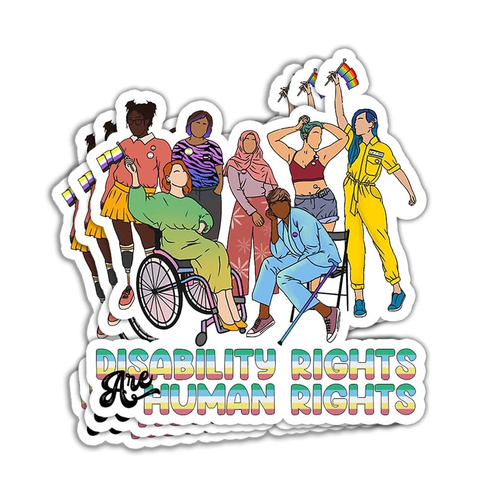 'Disability Rights Are Human Rights' Stickers