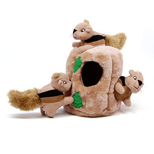 Hide-a-Squirrel Plush Dog Toy Puzzle