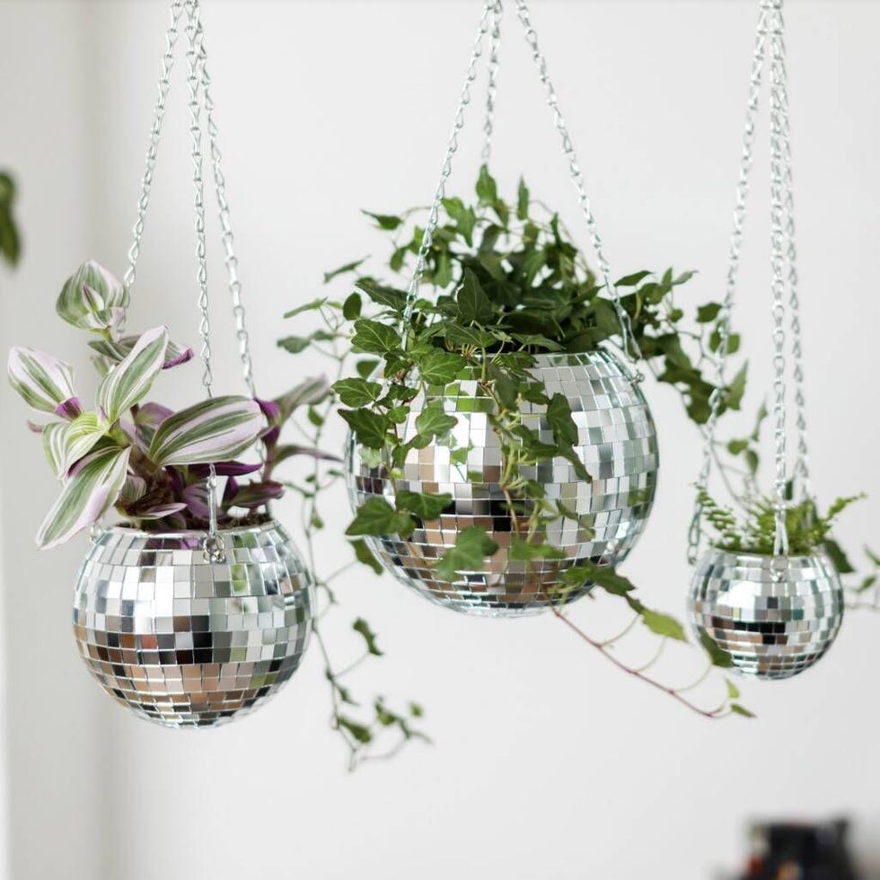 Disco Ball Hanging Planter