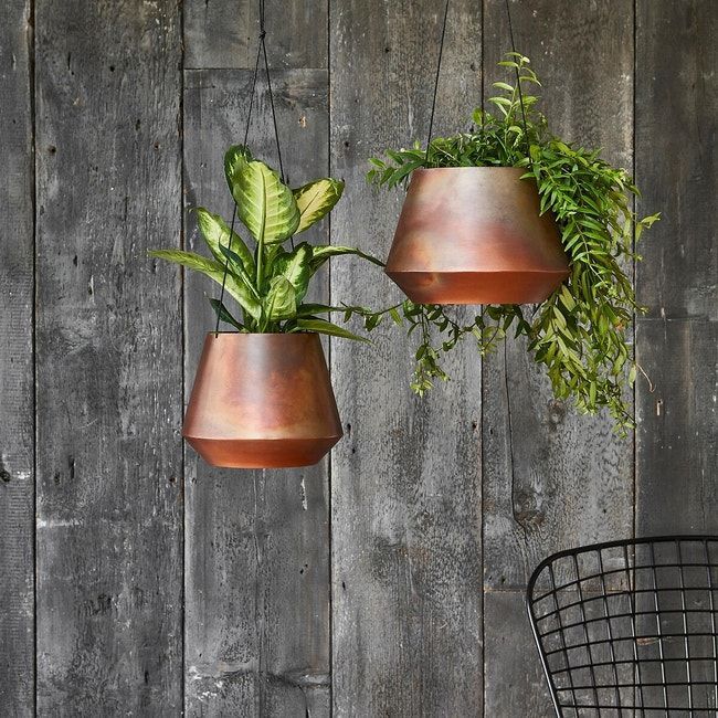 15cm Soho Hanging Large Planter with Leather Strap