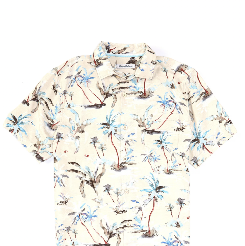 Tommy Bahama Mens Shirt Size XL Black Hawaiian Floral Printed Textured 100%  Silk | SidelineSwap