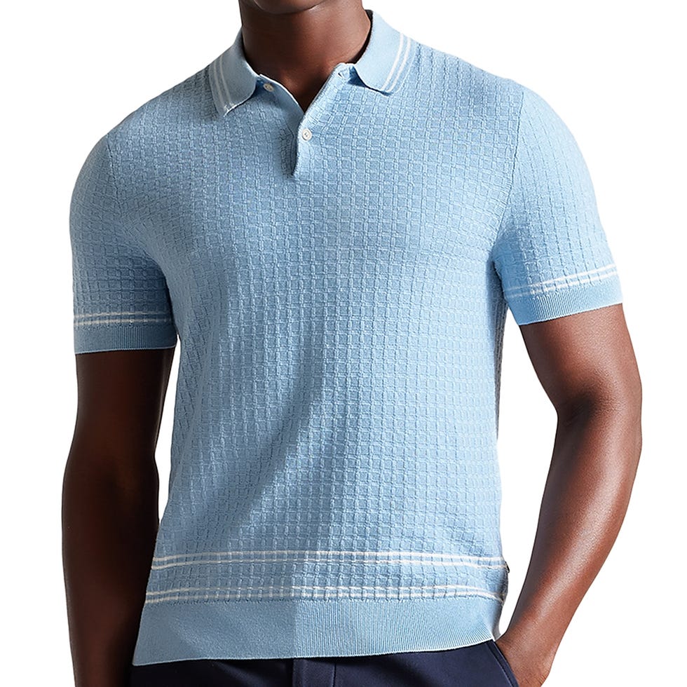 Textured Knit Regular Fit Polo Shirt